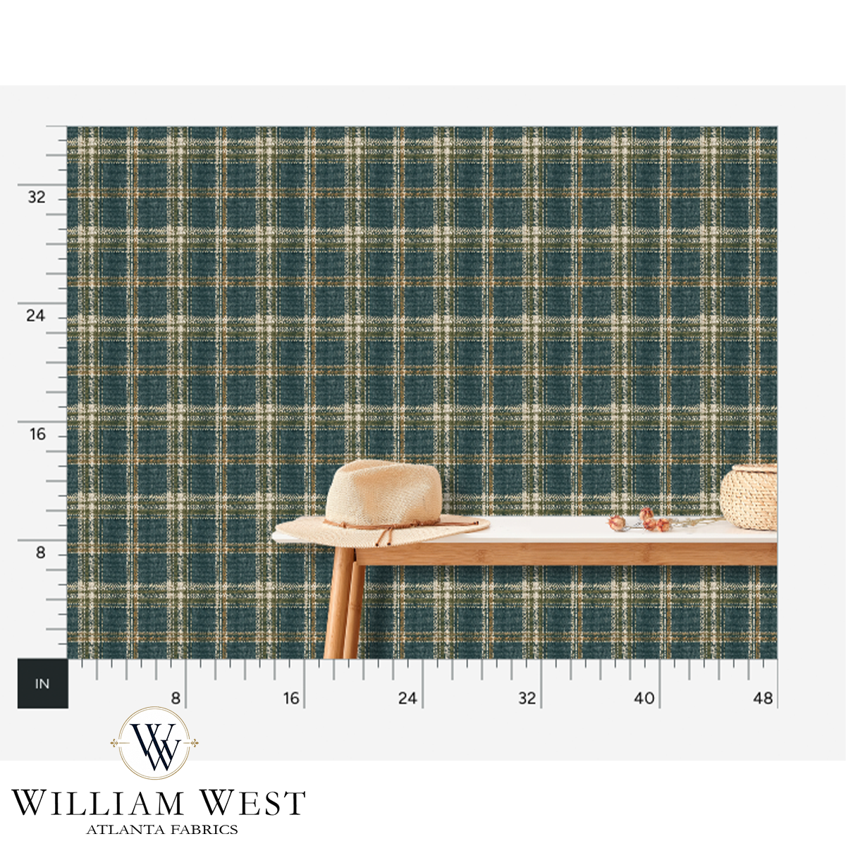Cabin Plaid Marshland Wallpaper