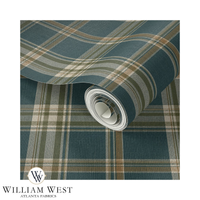 Cabin Plaid Marshland Wallpaper