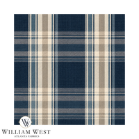 Atlanta Fabrics Cabin Plaid Northern Lake Fabric | Atlanta Fabrics