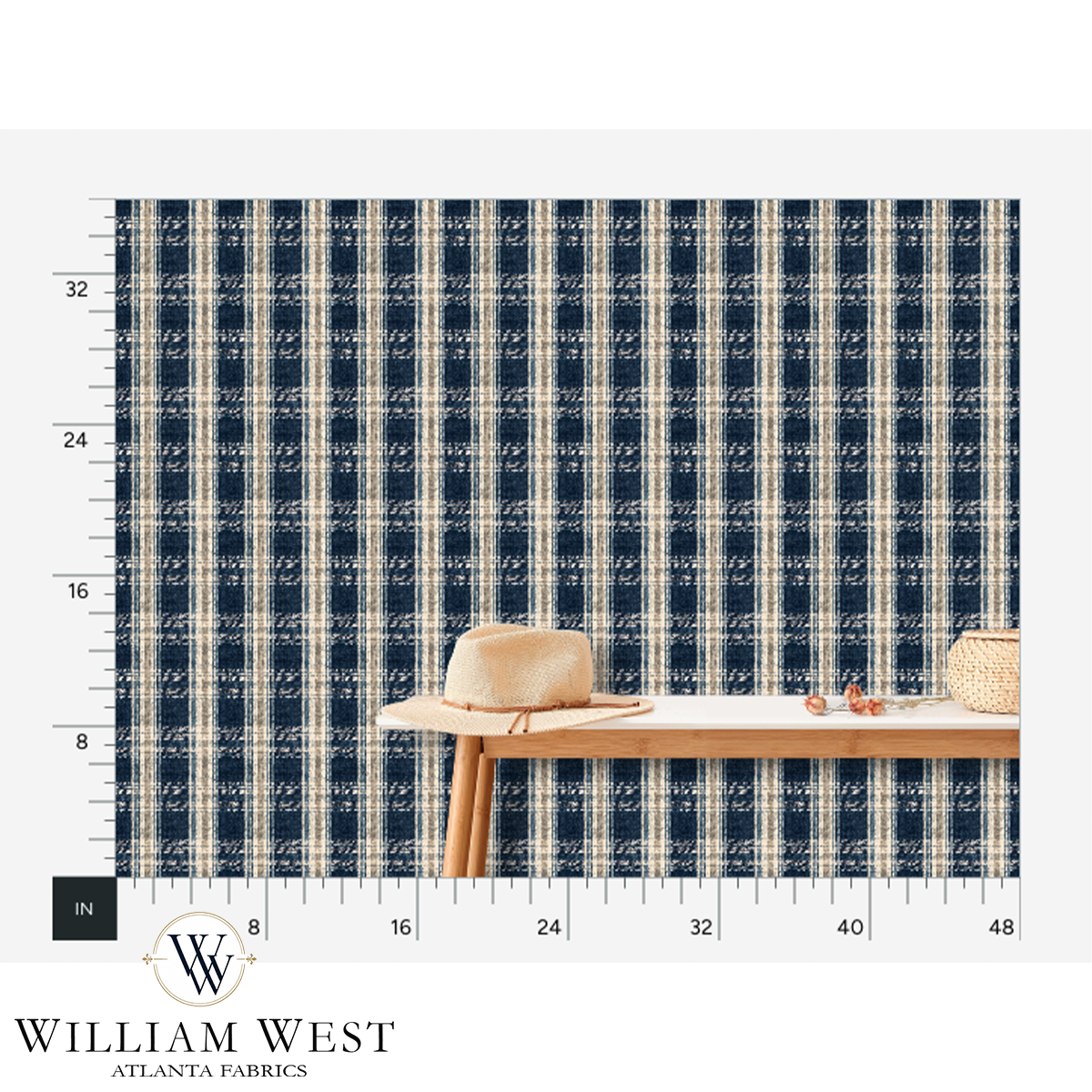 Cabin Plaid Northern Lake Wallpaper