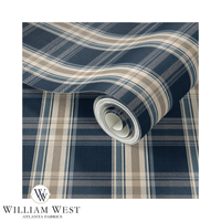 Cabin Plaid Northern Lake Wallpaper