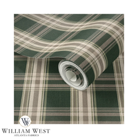 Cabin Plaid Pine & Stone Wallpaper