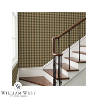 Cabin Plaid Prairie Grass Wallpaper