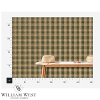 Cabin Plaid Prairie Grass Wallpaper