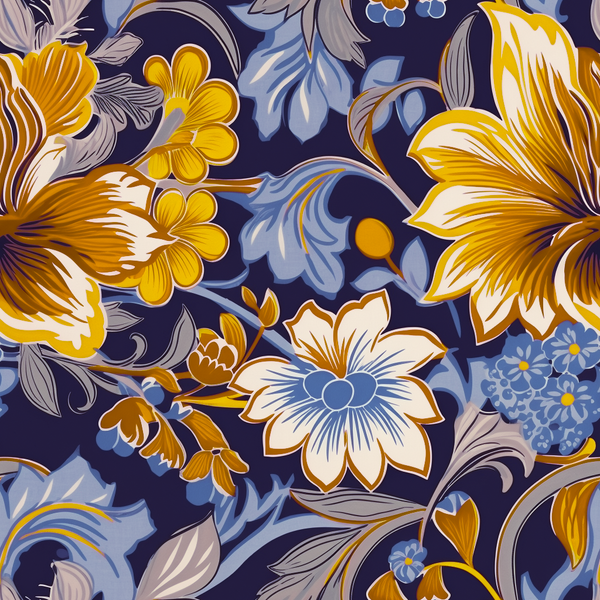 Atlanta Fabrics Calico Circle Bluebell Fabric | Atlanta Fabrics