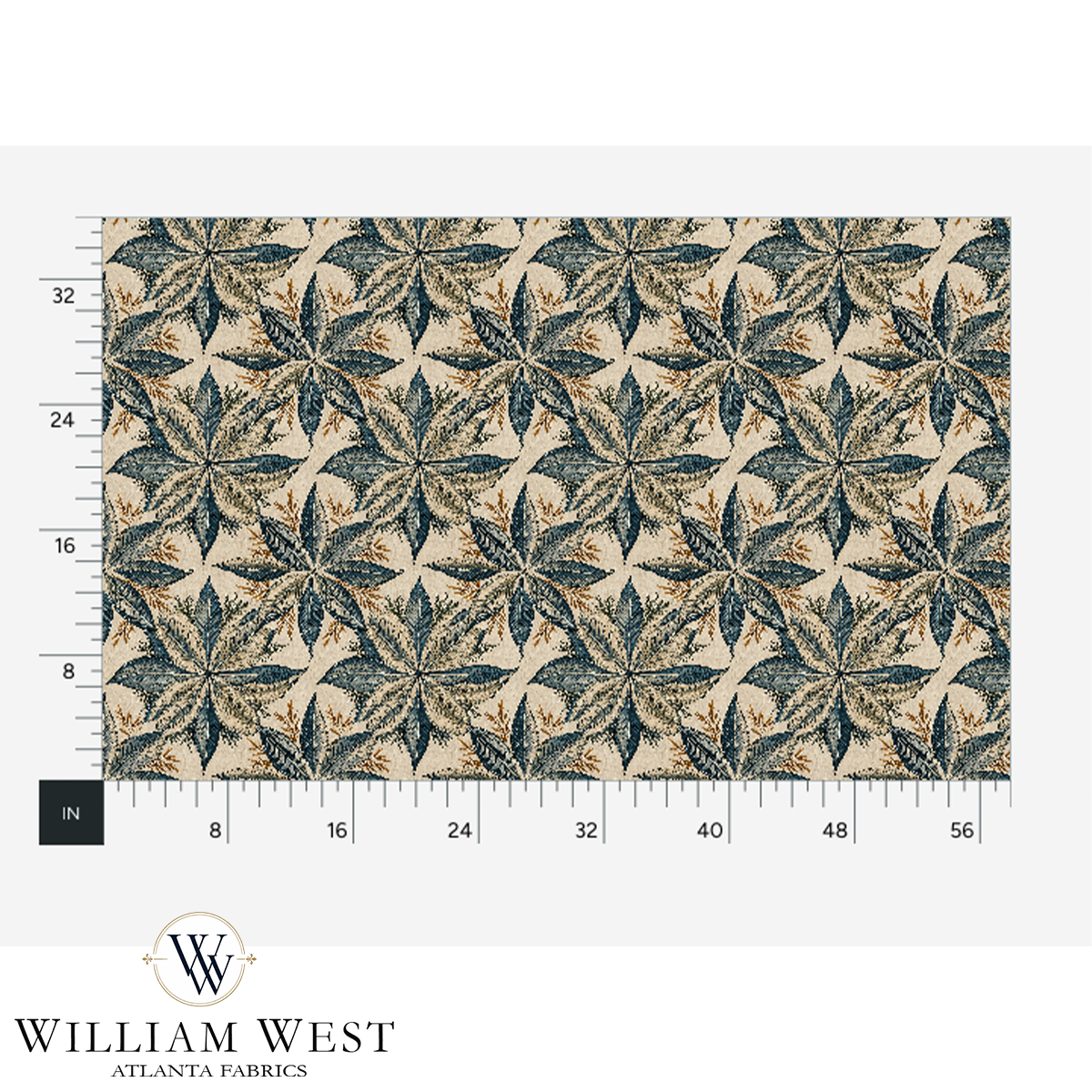 Atlanta Fabrics Caraway Indigo Fabric | Atlanta Fabrics
