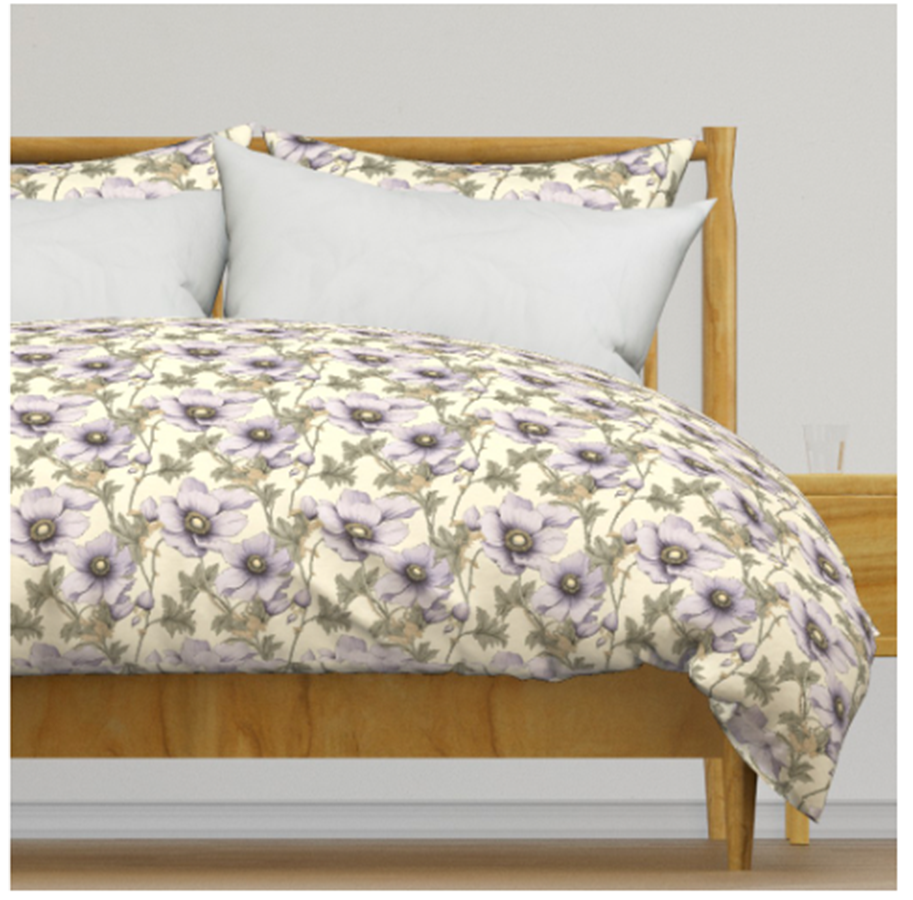 Cashmere Brownie Lilac Duvet Cover