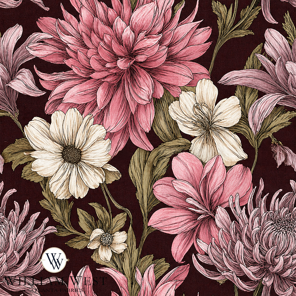 Atlanta Fabrics Cavetto Peony Fabric | Atlanta Fabrics