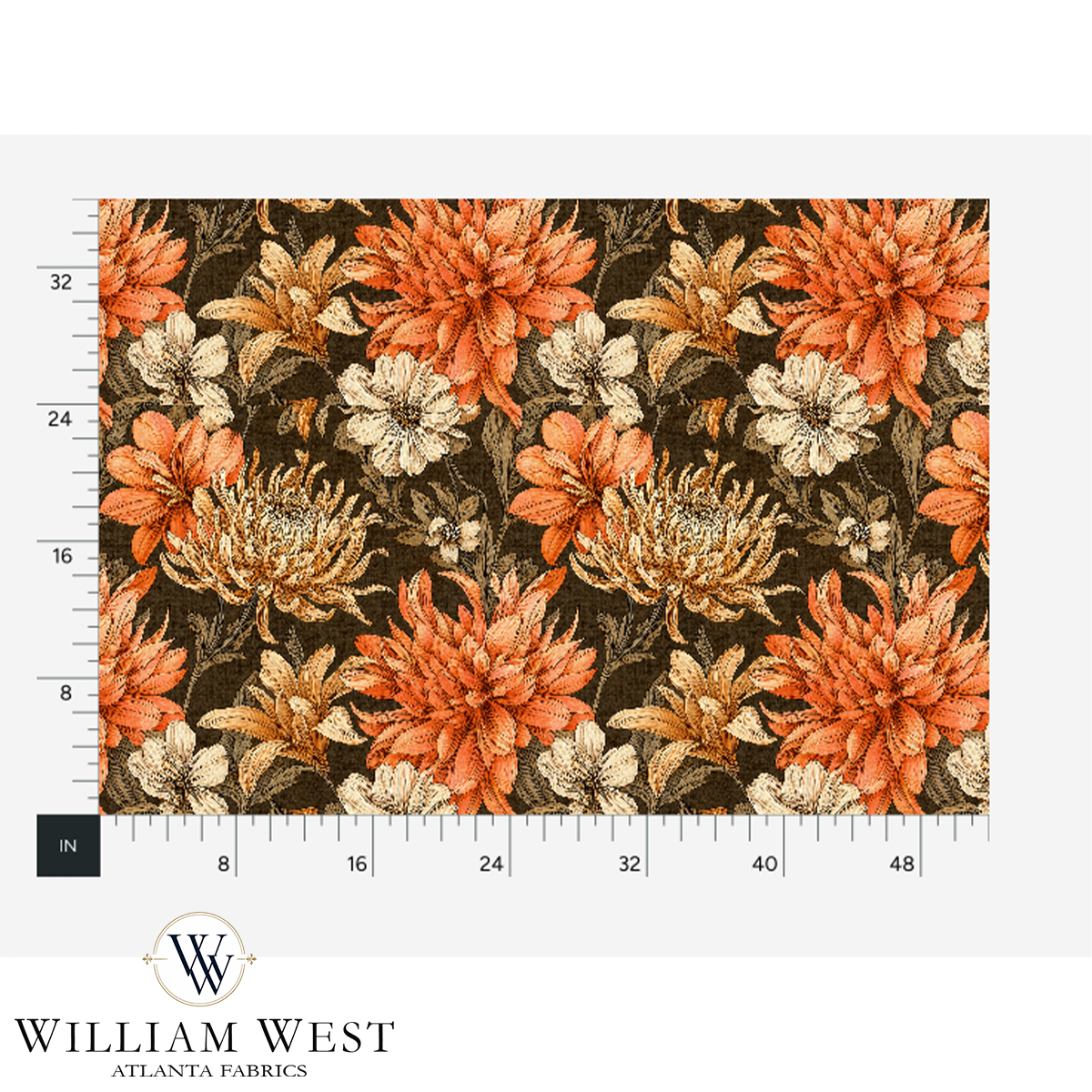 Atlanta Fabrics Cavetto Persimmon Fabric | Atlanta Fabrics