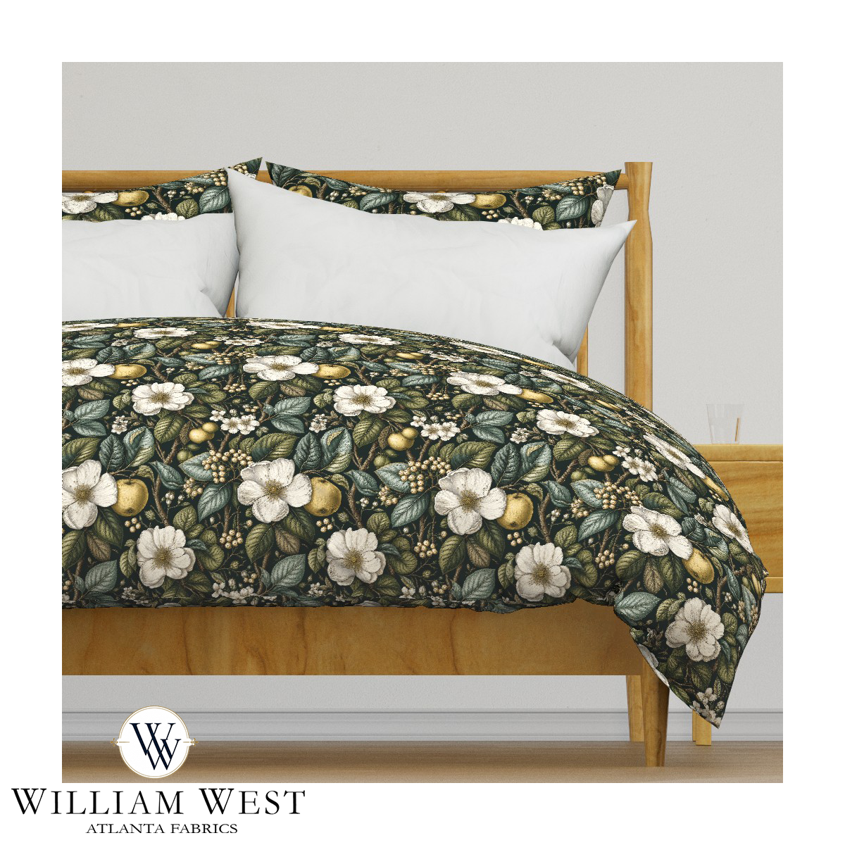 Atlanta Fabrics Cedar & Vine Teal Fabric | Atlanta Fabrics