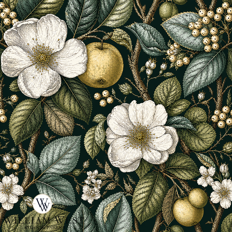 Atlanta Fabrics Cedar & Vine Teal Fabric | Atlanta Fabrics