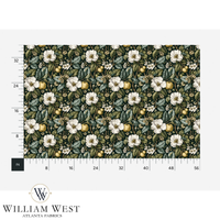 Atlanta Fabrics Cedar & Vine Teal Fabric | Atlanta Fabrics