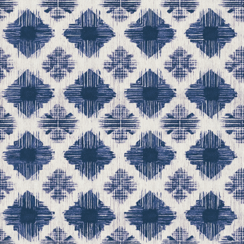 William West Designs Cinderline Grid Denim Fabric | Atlanta Fabrics