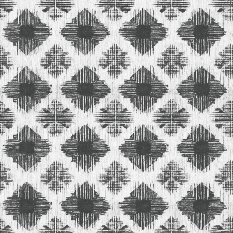 William West Designs Cinderline Grid Onyx Fabric | Atlanta Fabrics
