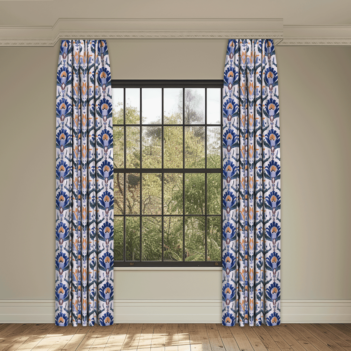Cloverhurst Blue Made to Measure Curtains