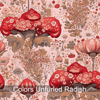 Colors Unfurled Radish Drapery Panel