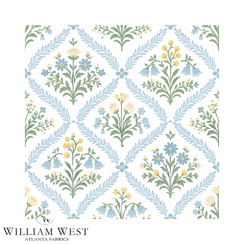 Atlanta Fabrics Connolly Park Powder Blue Fabric | Atlanta Fabrics