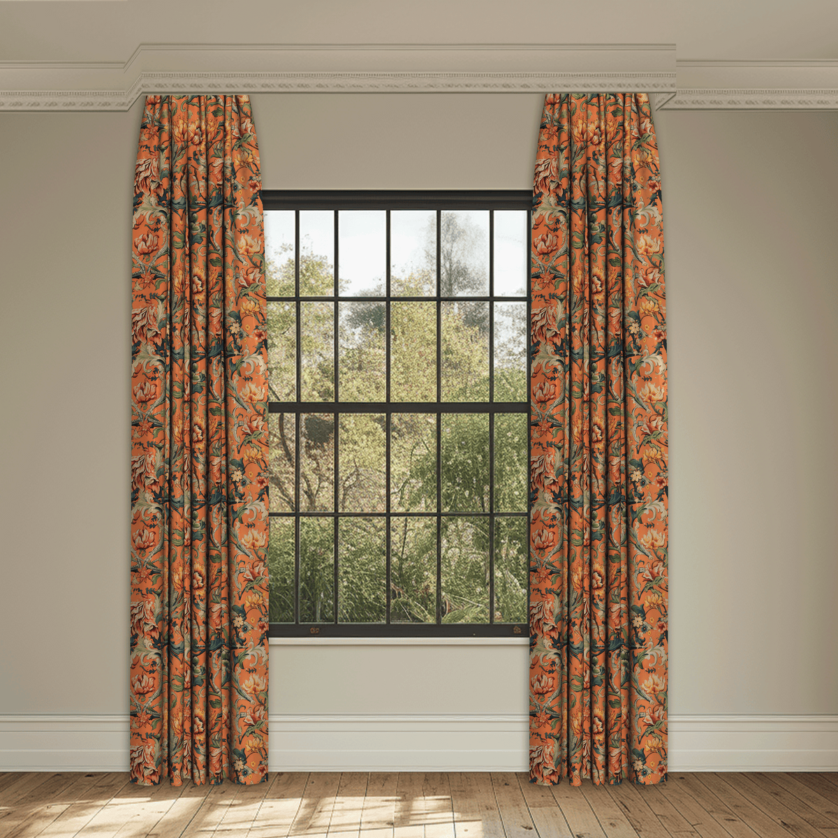Constant Joy Tangerine Made to Measure Curtains
