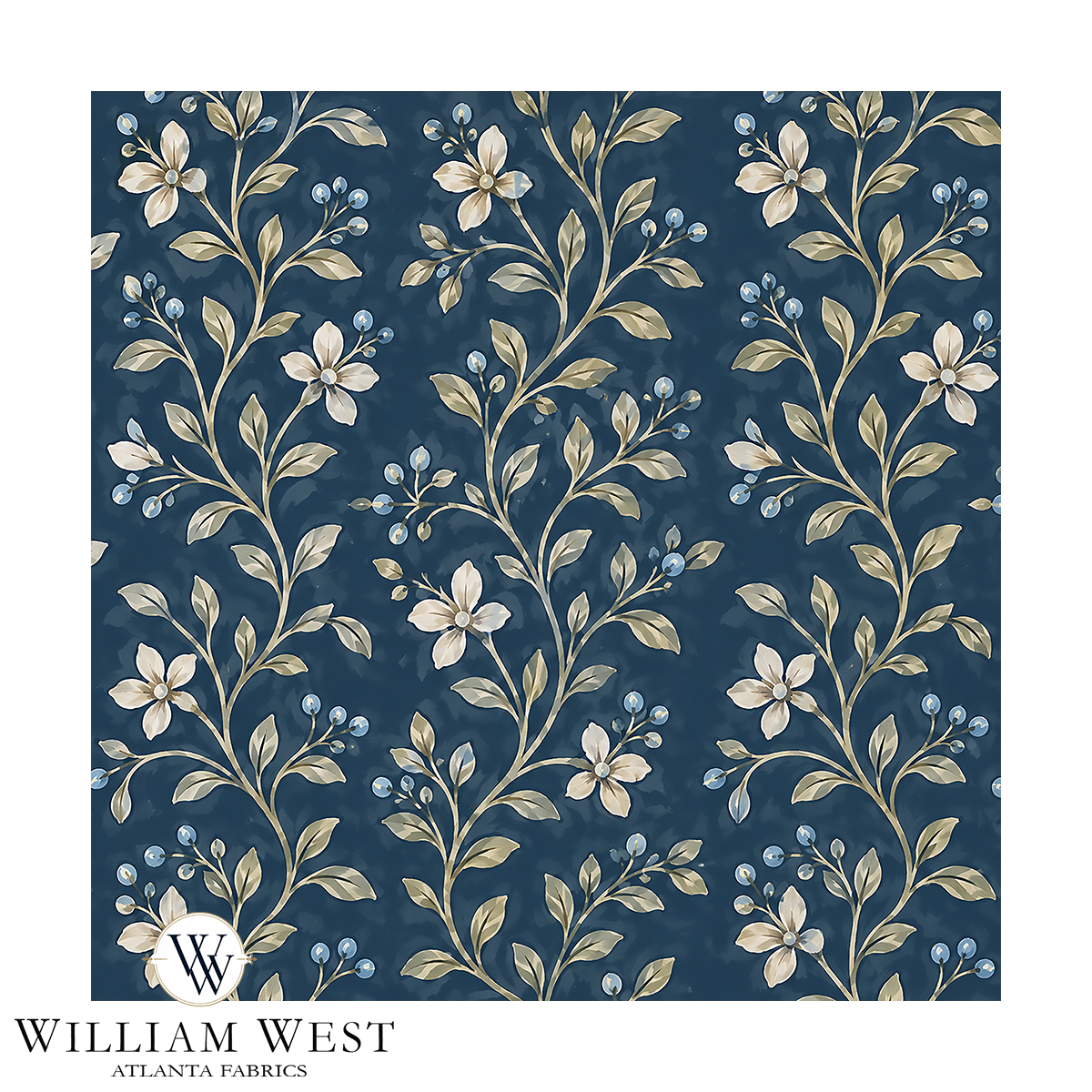 Cottage Floral Navy