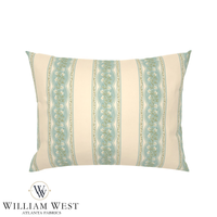 Atlanta Fabrics Cottage Garland Duck Egg Fabric | Atlanta Fabrics
