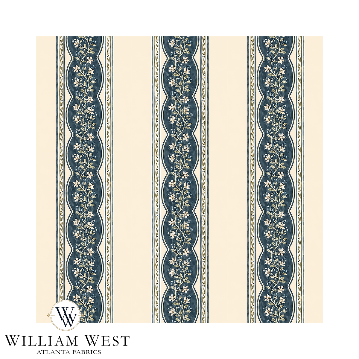 Cottage Garland Stripe Navy