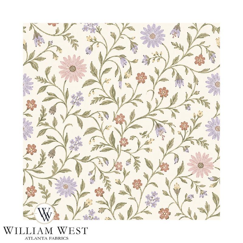 Atlanta Fabrics Cowan Court Lavender Fabric | Atlanta Fabrics