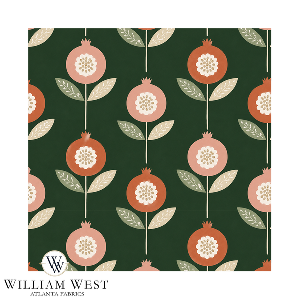 Atlanta Fabrics Cristalia Pomegranate Fabric | Atlanta Fabrics