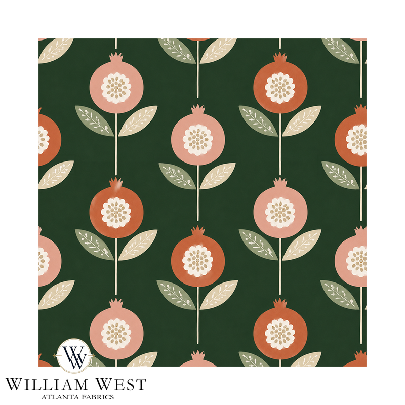 Atlanta Fabrics Cristalia Pomegranate Fabric | Atlanta Fabrics