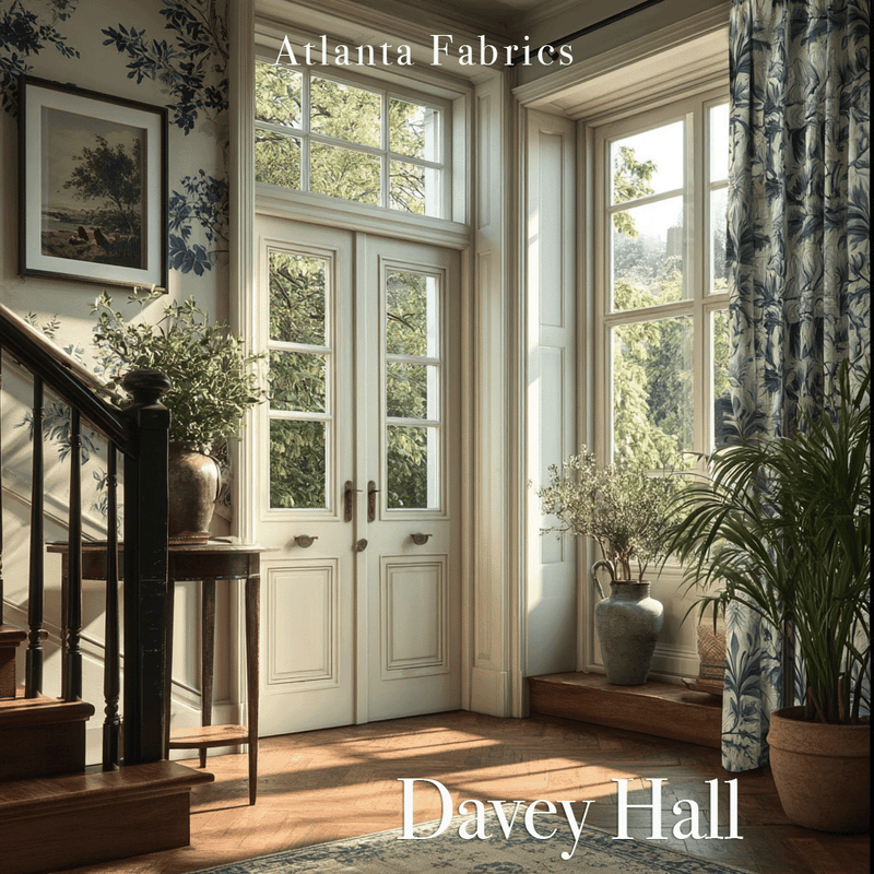Atlanta Fabrics Davey Hall Periwinkle Fabric | Atlanta Fabrics