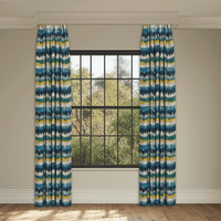 Day At The Beach Navy Made to Measure Curtains