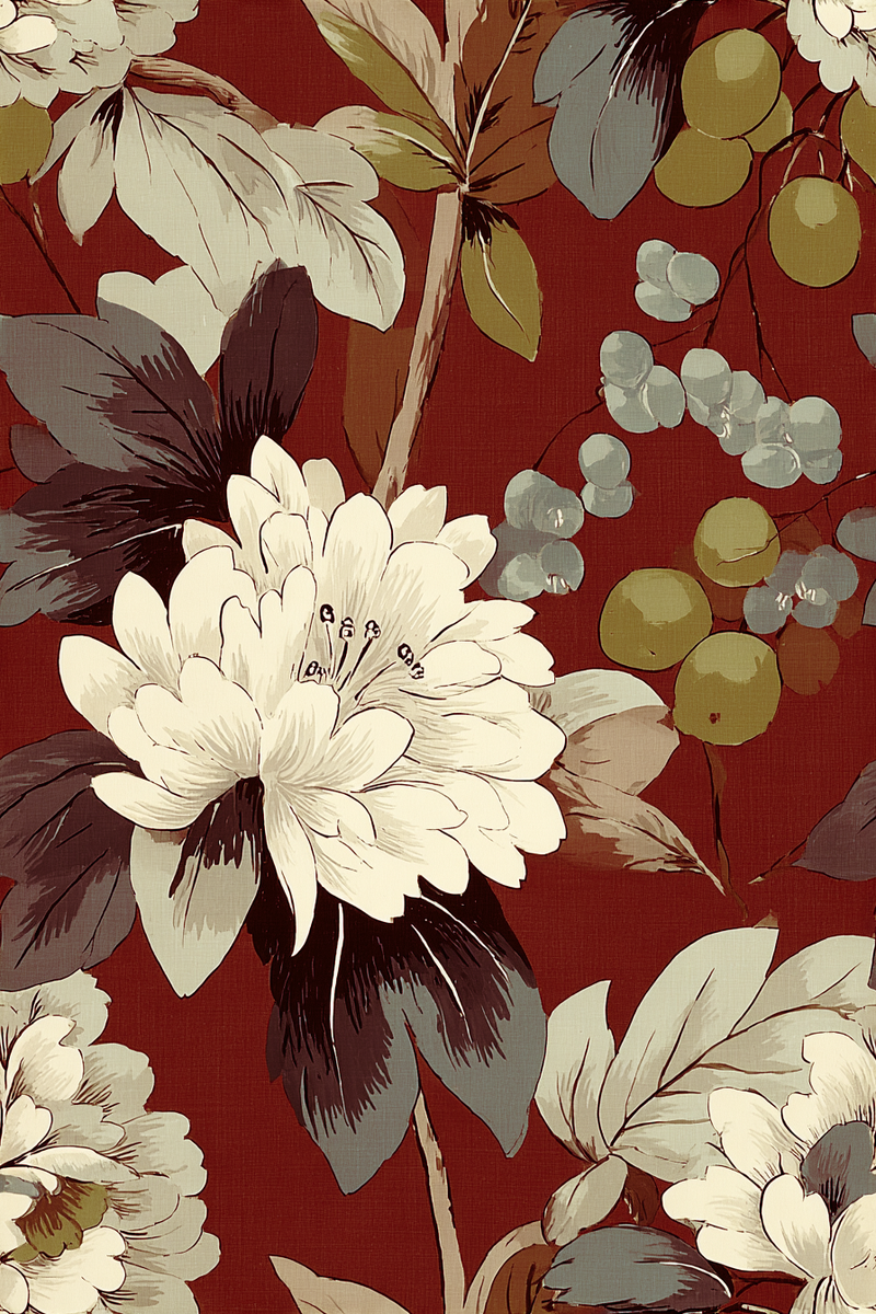 Atlanta Fabrics Elizabethtown Maroon Fabric | Atlanta Fabrics