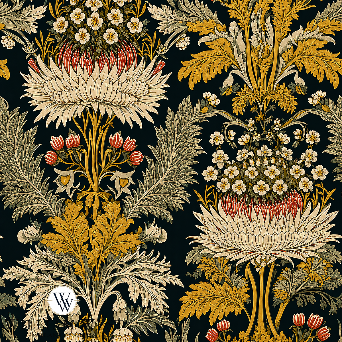 Atlanta Fabrics Elmstone Hall Persimmon Fabric | Atlanta Fabrics