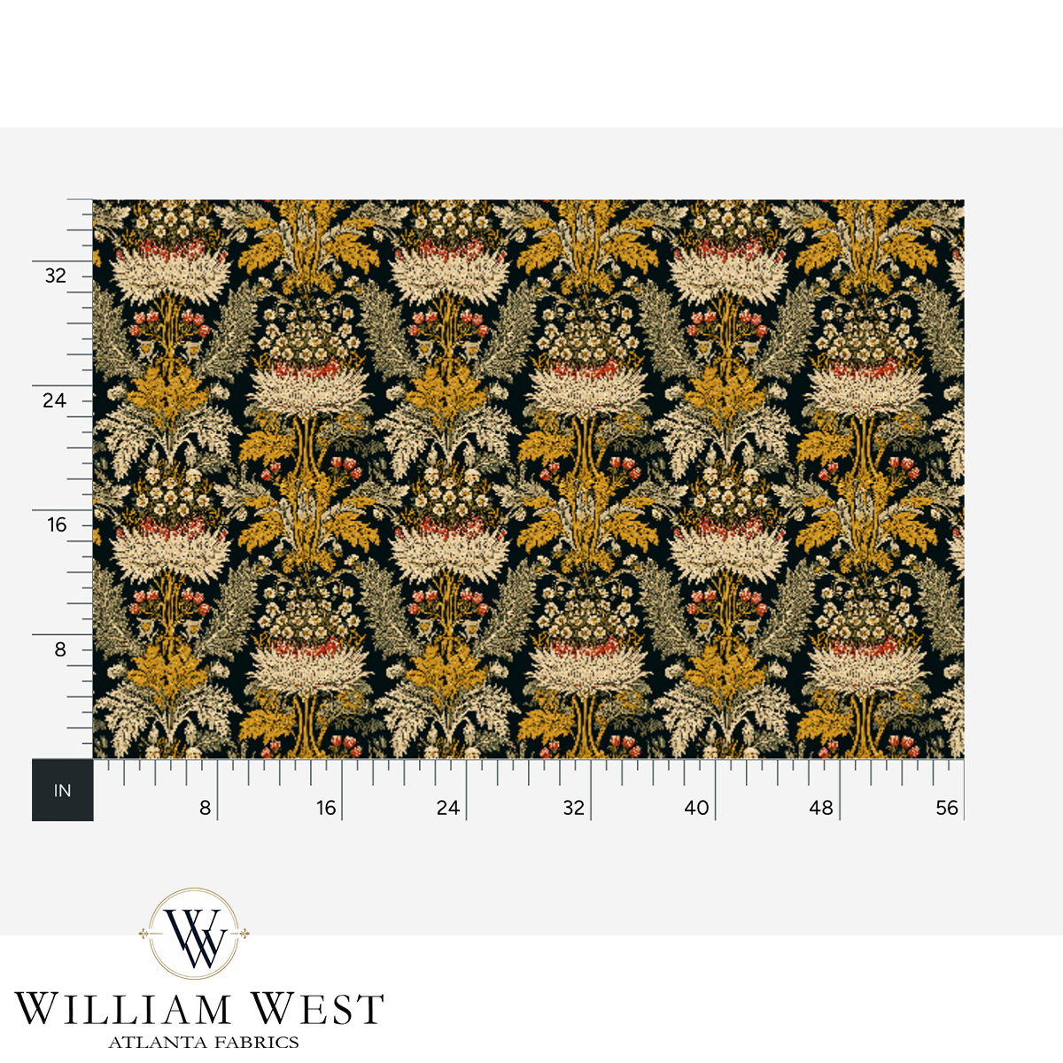Atlanta Fabrics Elmstone Hall Persimmon Fabric | Atlanta Fabrics