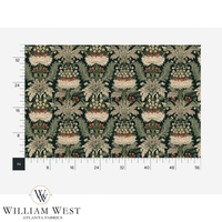 Atlanta Fabrics Elmstone Hall Teal Fabric | Atlanta Fabrics
