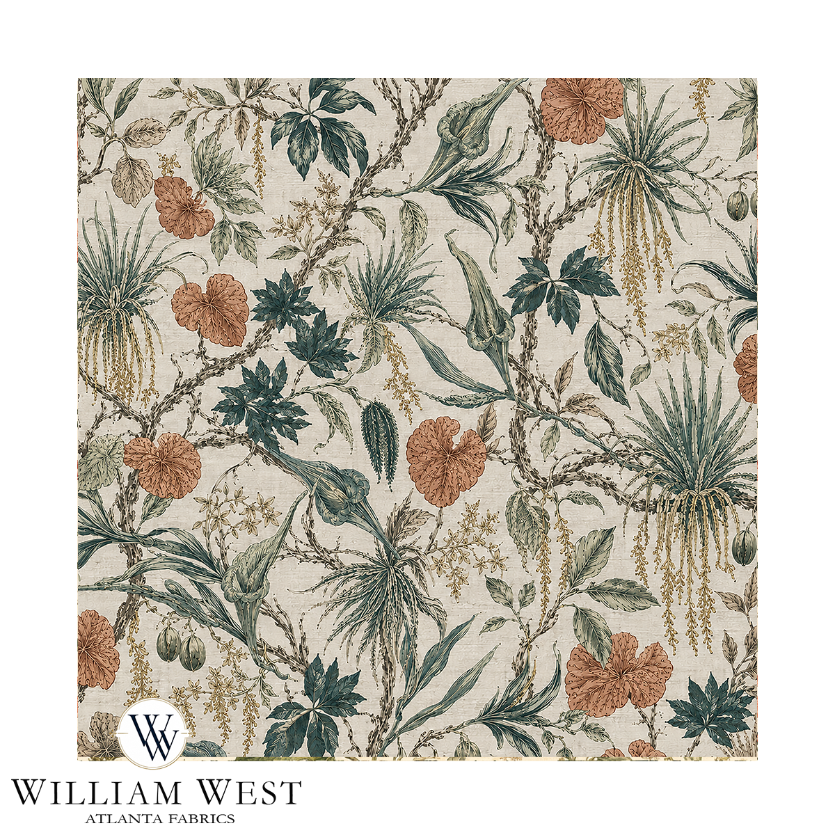 Atlanta Fabrics Estate Botanical Trail Jungle Fabric | Atlanta Fabrics