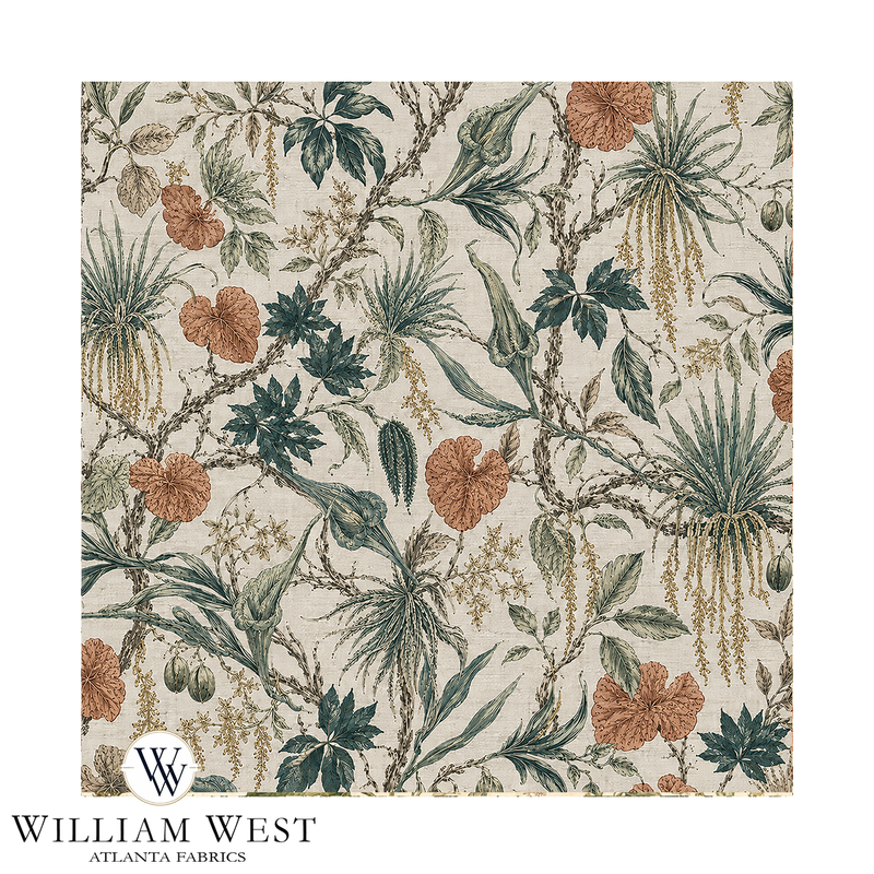 Atlanta Fabrics Estate Botanical Trail Jungle Fabric | Atlanta Fabrics