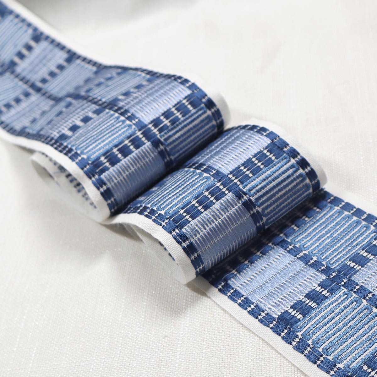 MagFabrics FENCI EMB TAPE BLUES  | Atlanta Fabrics