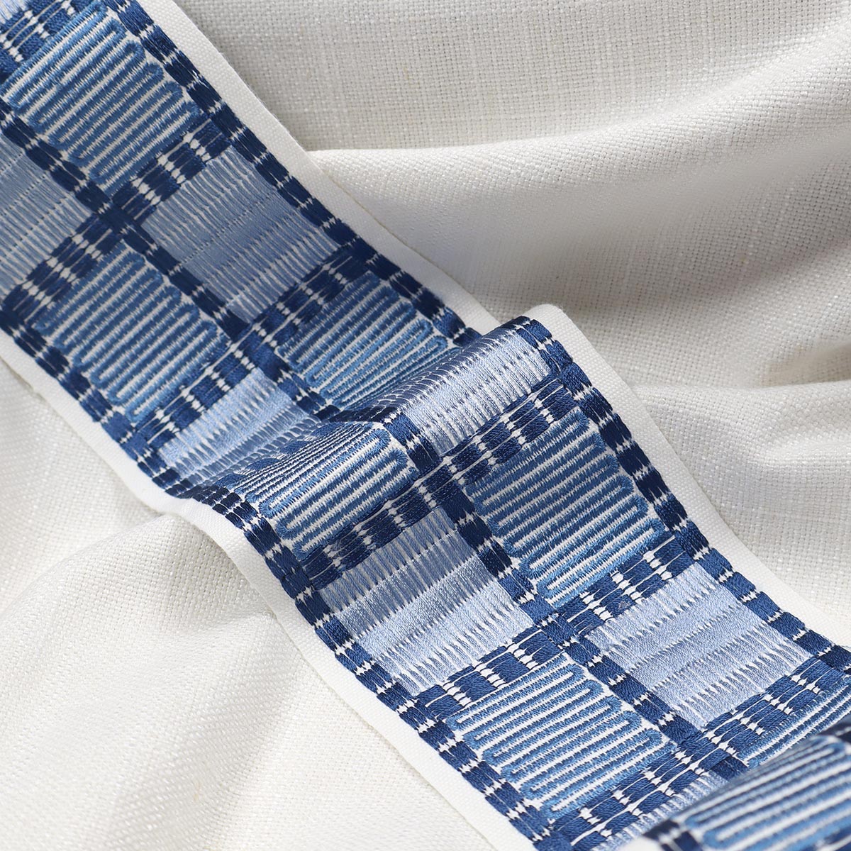 MagFabrics FENCI EMB TAPE BLUES  | Atlanta Fabrics
