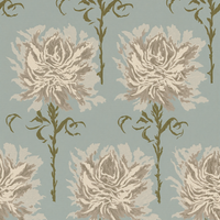Faded Garden Reverie Duck Egg Wallpaper