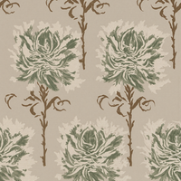 Faded Garden Reverie Sage Wallpaper