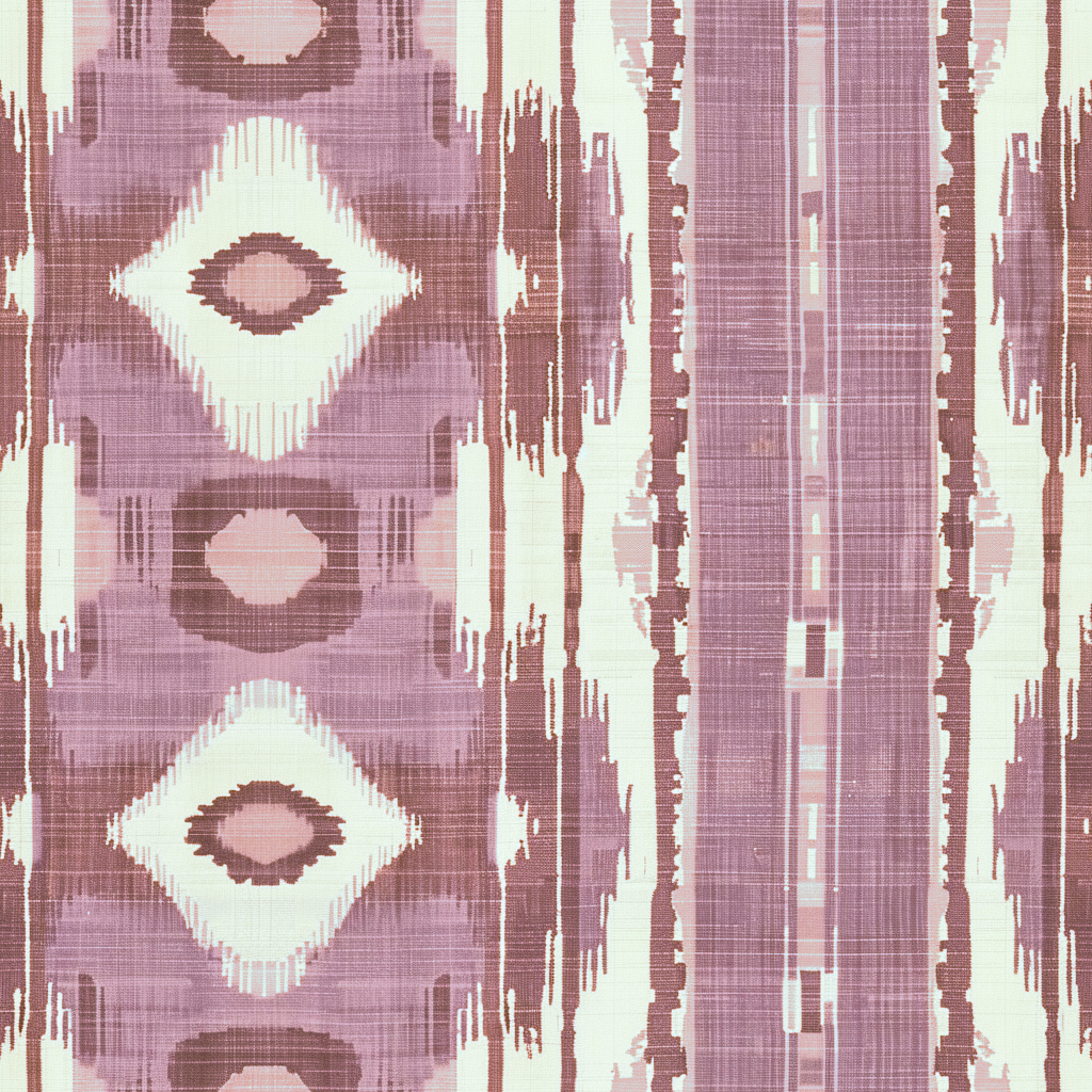 William West Designs Fireside Ikat Pink Champagne Fabric | Atlanta Fabrics