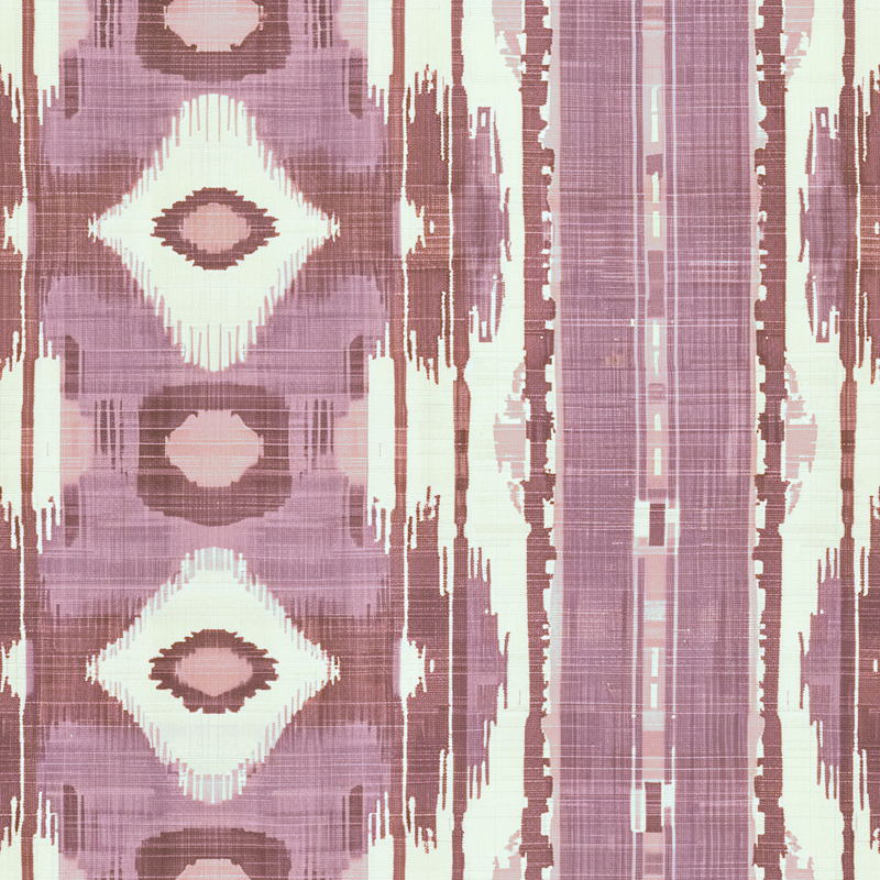 William West Designs Fireside Ikat Pink Champagne Fabric | Atlanta Fabrics