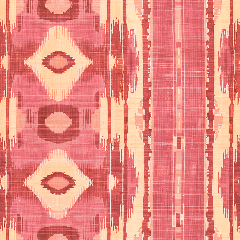 William West Designs Fireside Ikat Raspberry Fabric | Atlanta Fabrics