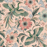 Flight Through Eden Pink Wallpaper