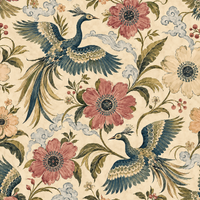 Atlanta Fabrics Flight Through Eden Vanilla Wallpaper Wallpaper | Atlanta Fabrics