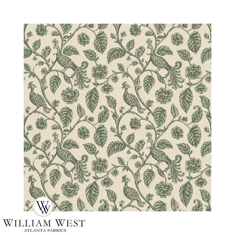 Atlanta Fabrics Foxglove Walk Fern Fabric | Atlanta Fabrics
