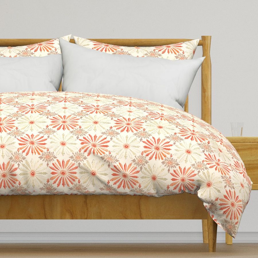 Frosty Aire Cinnamon Duvet Cover