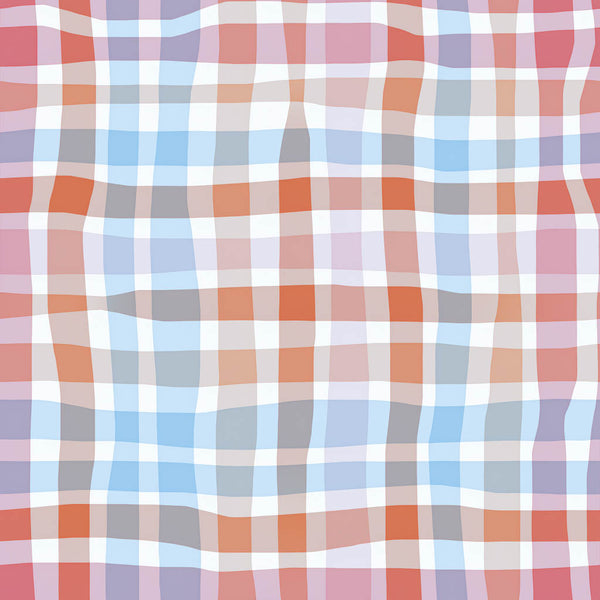 Atlanta Fabrics Funky Plaid Blue Fabric | Atlanta Fabrics