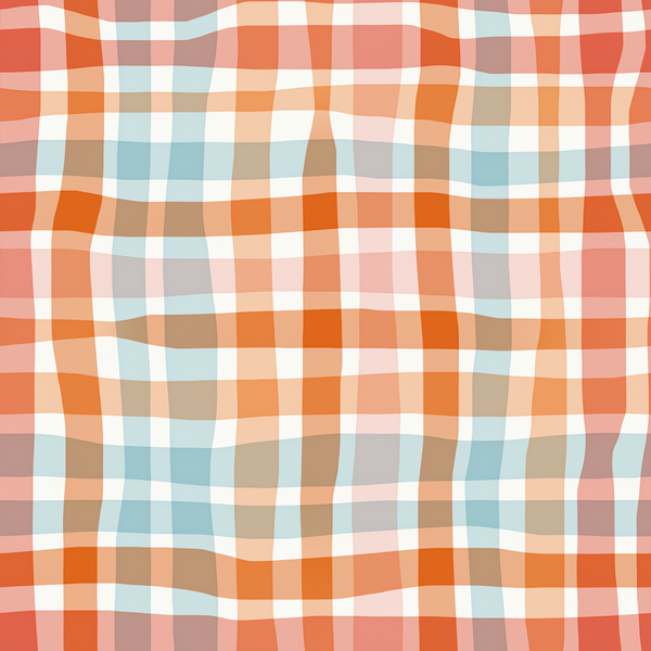 Atlanta Fabrics Funky Plaid Orange Fabric | Atlanta Fabrics
