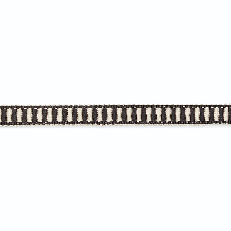 Schumacher CLAUDINE SILK GIMP 1/2" OBSIDIAN/PEWTER Trim | Atlanta Fabrics